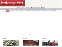Tablet Screenshot of nasjonalparker.org